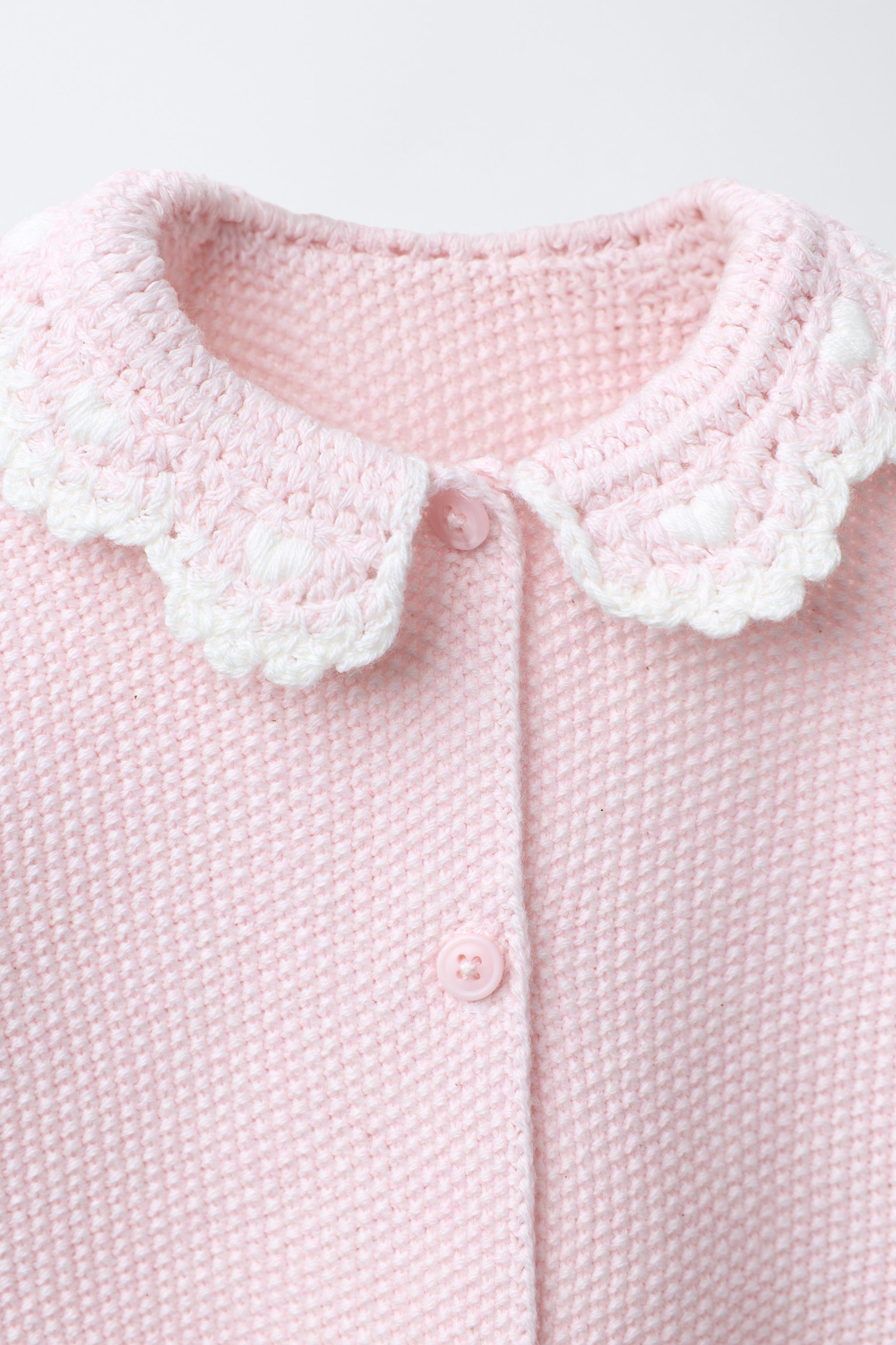 GILET EN MAILLE COL CROCHET